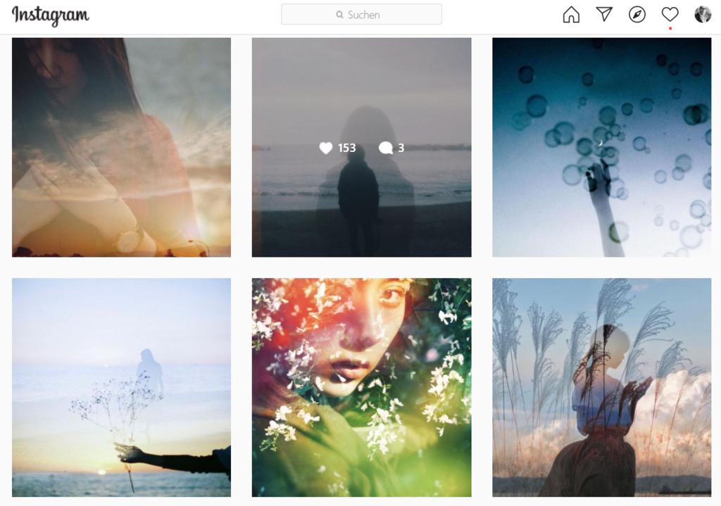 Screenshot eines Instagram Accounts