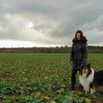 durch das Platzieren einer Person im Vordergrund wirkt das Bild dieses langweiligen Rübenackers plötzlich ganz anders.